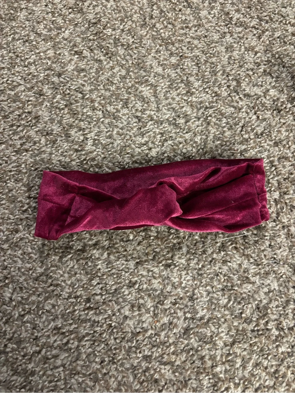 Velvet Twist Headband in Burgundy